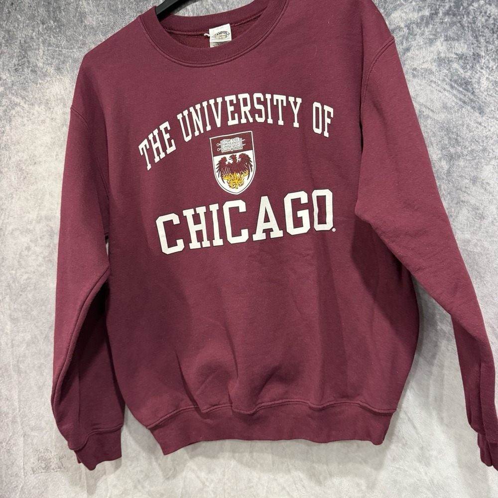 University of Chicago Sweatshirt Crewneck Maroon Campus Colors Unisex Medium